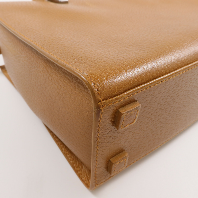 GUCCI 牛皮皮革Bamboo Handbag/Shoulder Bag銀扣手挽肩背兩用袋-8