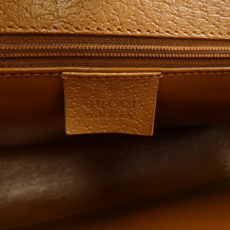 GUCCI 牛皮皮革Bamboo Handbag/Shoulder Bag銀扣手挽肩背兩用袋-13
