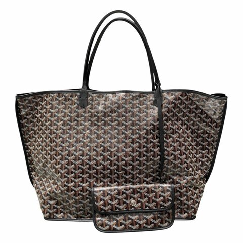 GOYARD 戈雅 ANJOU PM PVC帆布 托特包 黑色老花