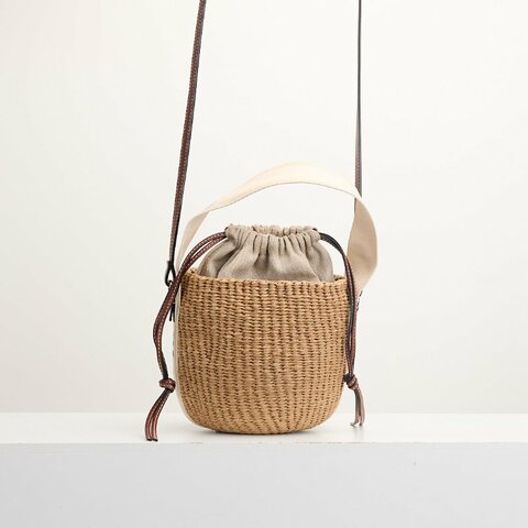 二手Chloé 草編水桶包