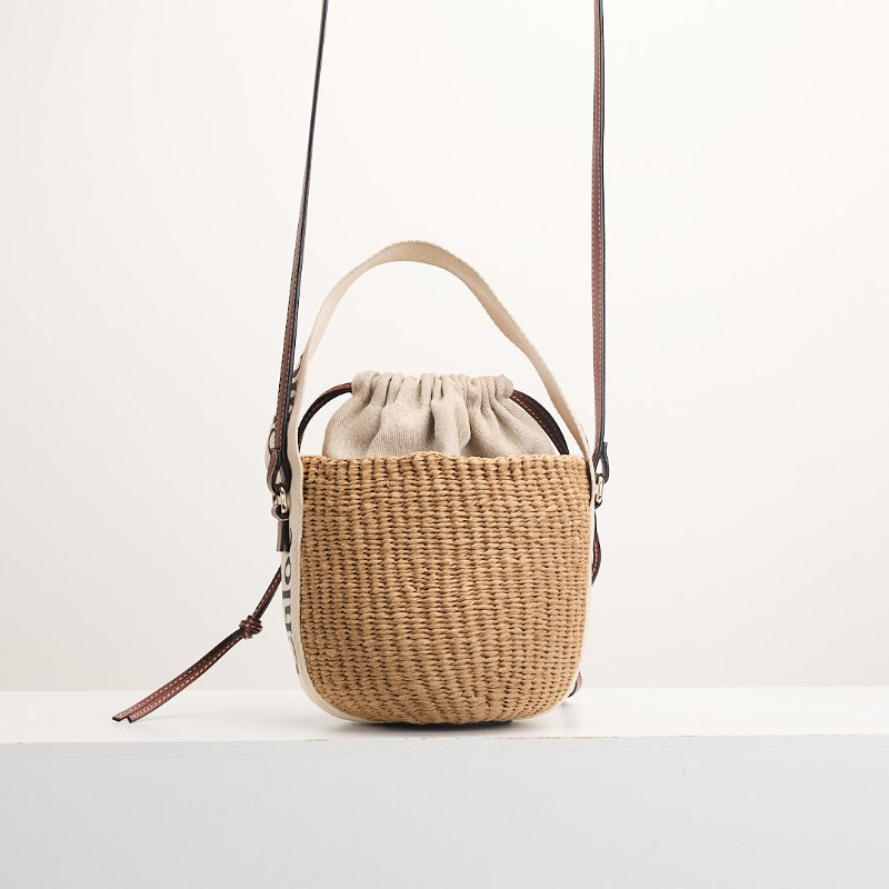 二手Chloé 草編水桶包-1