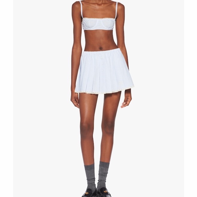 Miu Miu 女士 徽標迷你半身裙IT-38碼-1