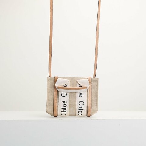 二手Chloé Woody tote mini 奶茶色