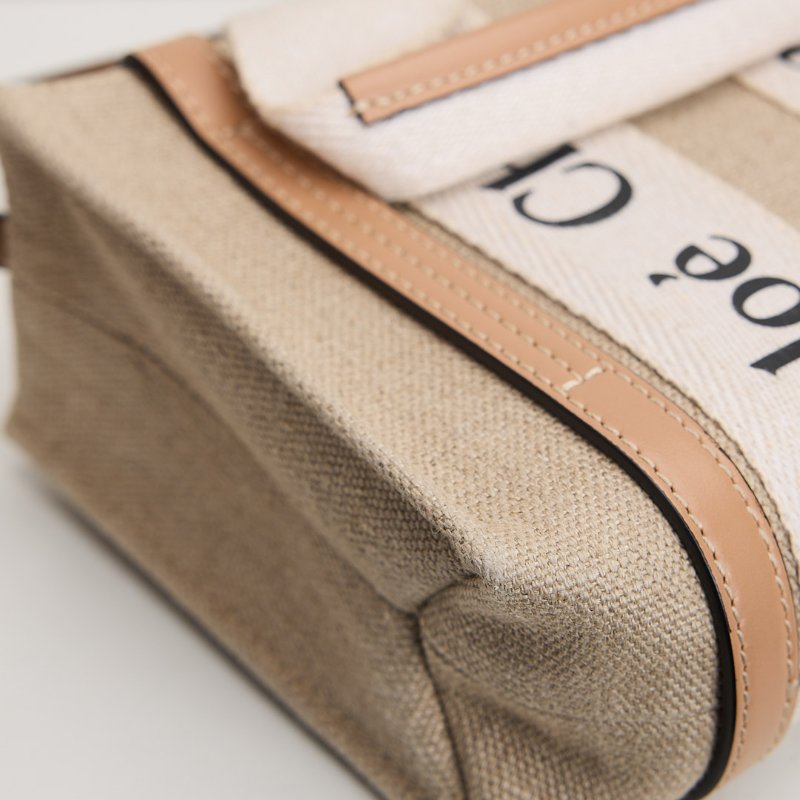 二手Chloé Woody tote mini 奶茶色-8
