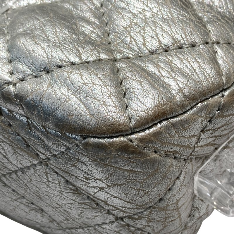 CHANEL 香奈兒 SILVER ICE CUBE ON ROCKS 冰塊包 翻蓋肩背包 銀色 銀釦-6