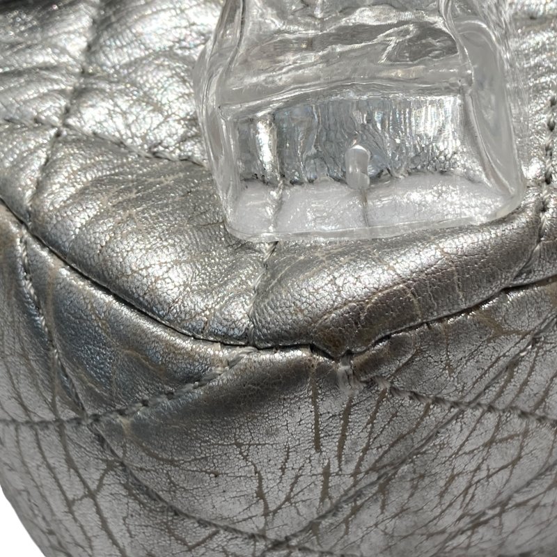 CHANEL 香奈兒 SILVER ICE CUBE ON ROCKS 冰塊包 翻蓋肩背包 銀色 銀釦-7