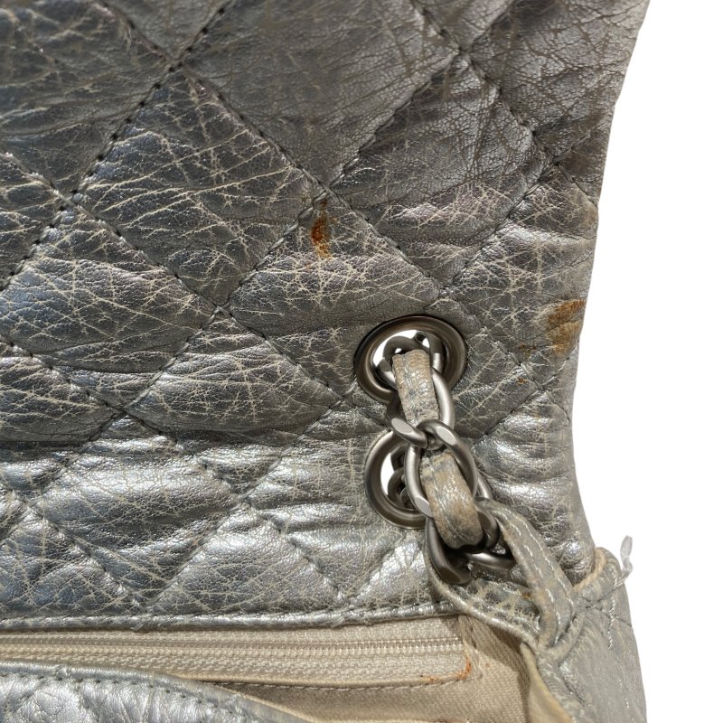 CHANEL 香奈兒 SILVER ICE CUBE ON ROCKS 冰塊包 翻蓋肩背包 銀色 銀釦-14