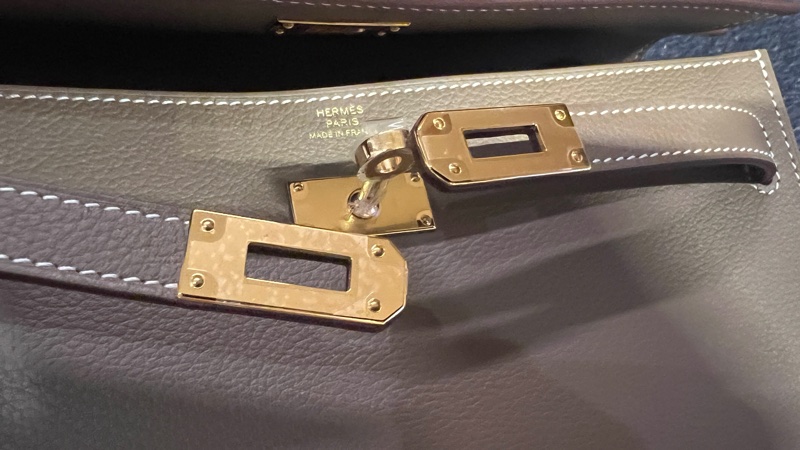Kelly to go evercolor etoupe 全新 大象灰 金扣-9