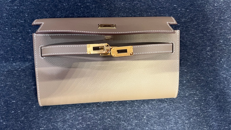 Kelly to go evercolor etoupe 全新 大象灰 金扣-11