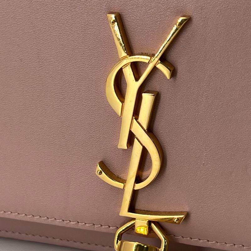 香緹國際精品 827 YSL 流蘇woc 粉金色-1