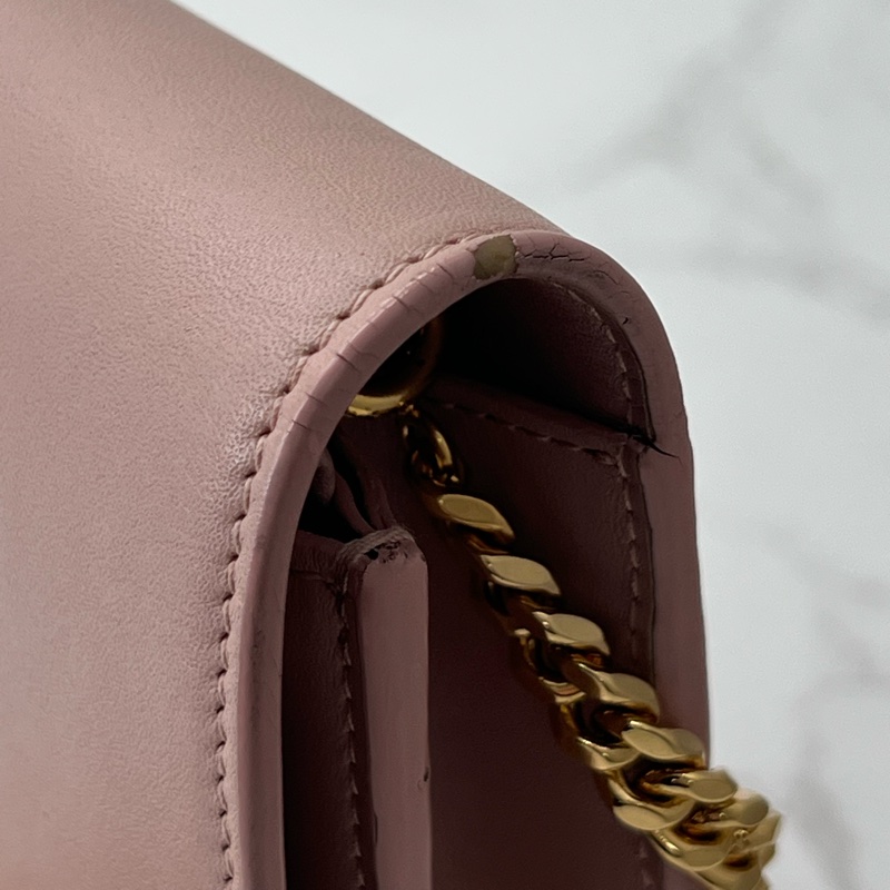 香緹國際精品 827 YSL 流蘇woc 粉金色-3