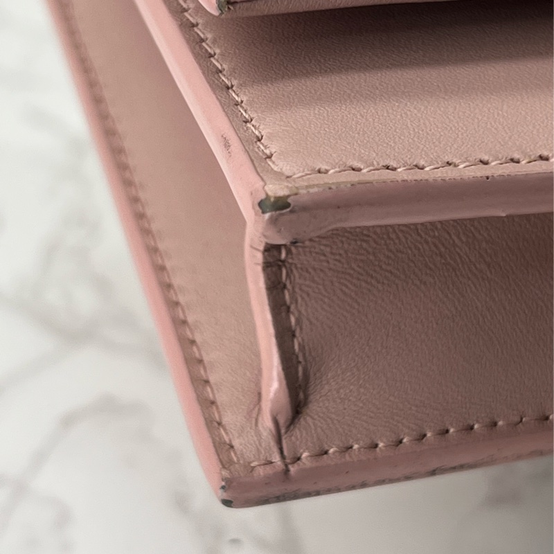 香緹國際精品 827 YSL 流蘇woc 粉金色-5