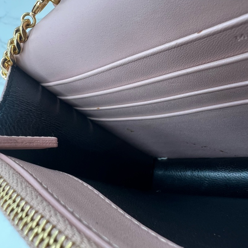 香緹國際精品 827 YSL 流蘇woc 粉金色-9