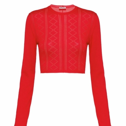 Miu Miu 女士 鏤空菱形針織套衫IT-36 IT-38 IT-40 IT-42碼