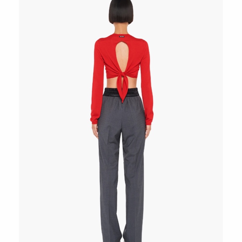 Miu Miu 女士 鏤空菱形針織套衫IT-36 IT-38 IT-40 IT-42碼-4