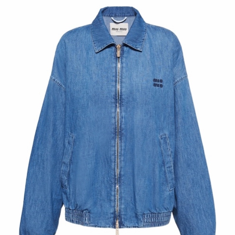 Miu Miu 女士 徽標牛仔外套IT-36 IT-38 IT-40碼-0