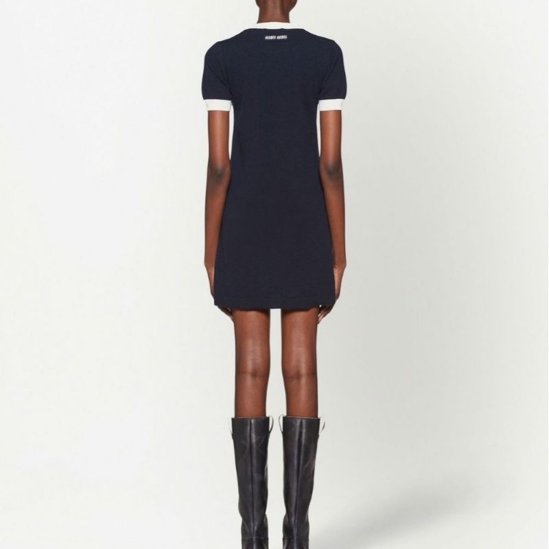 Miu Miu 女士 徽標連衣裙IT-36碼-2