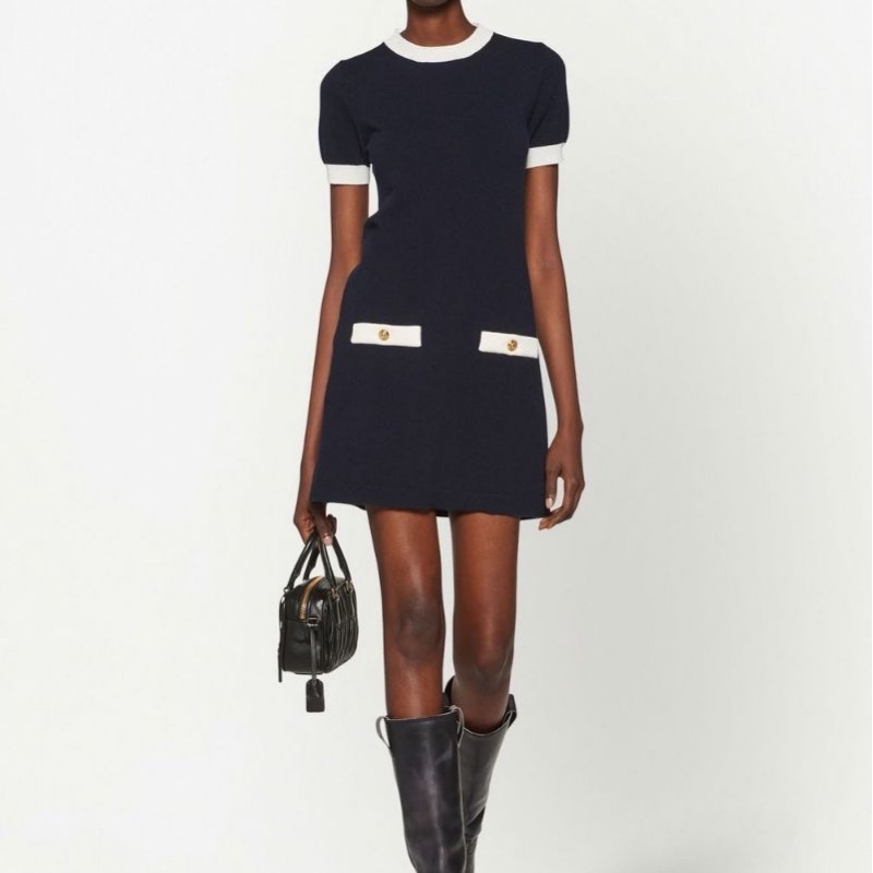 Miu Miu 女士 徽標連衣裙IT-36碼-3