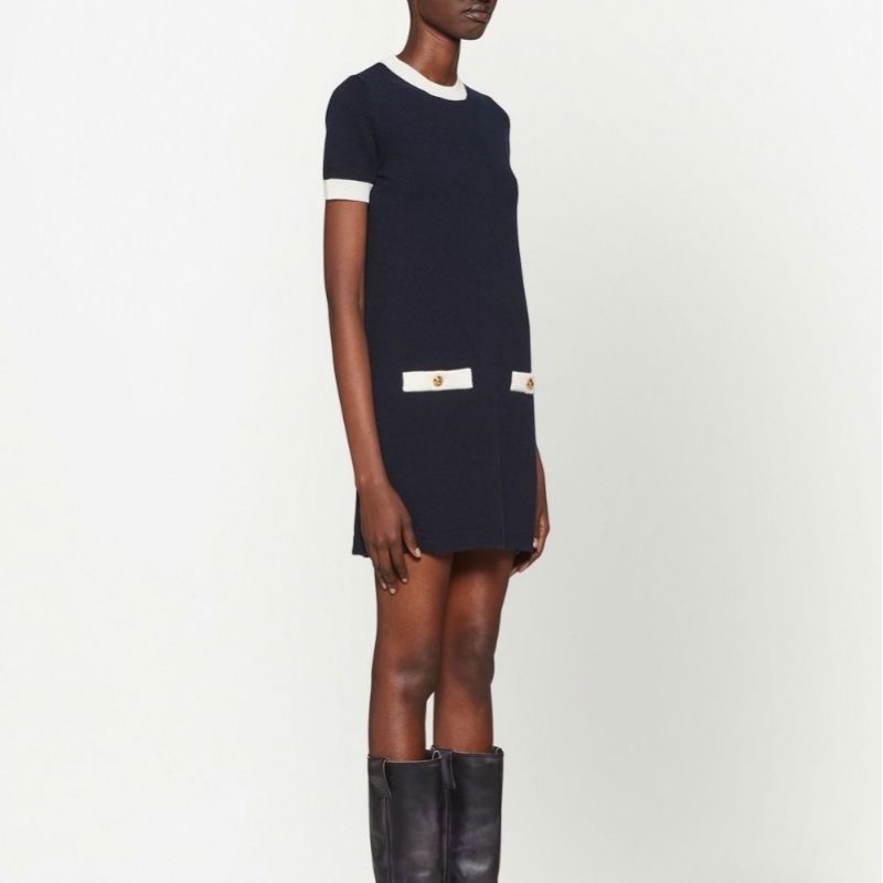 Miu Miu 女士 徽標連衣裙IT-36碼-4