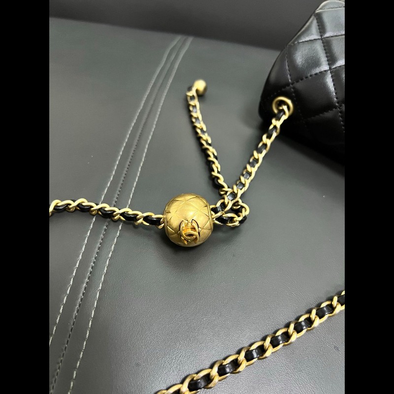 Chanel cf gold ball mini square
黑金羊皮金球方胖子-10