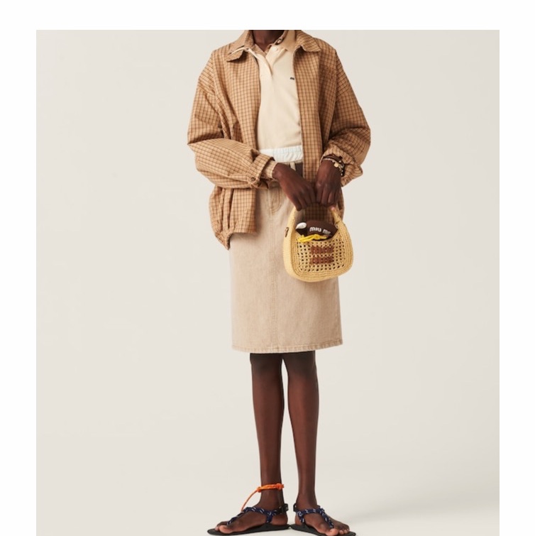 Miu Miu 女士 格紋休閒夾克IT-36 IT-38 IT-40碼模特身高177CM,穿著38碼-4