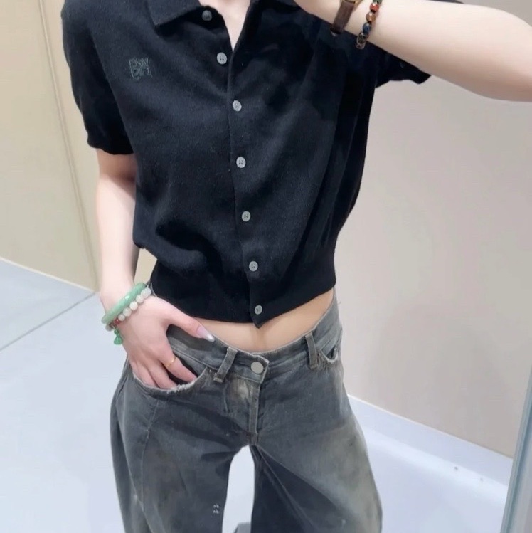 Alexander Wang 針織 短袖 Polo#XS S M-3