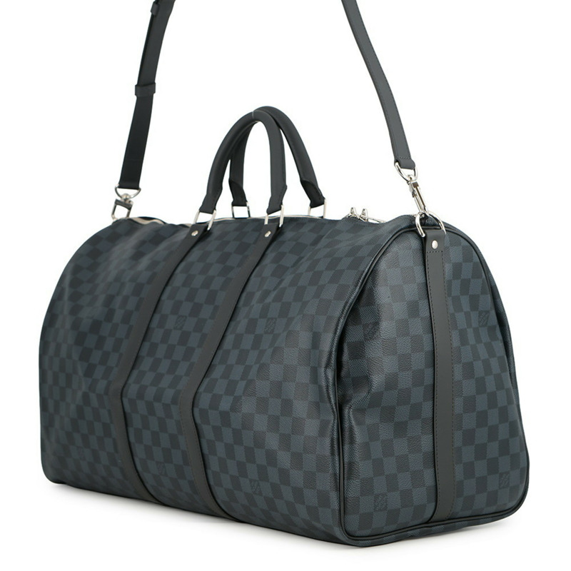路易威登波士頓包 Damier Cobalt Keepall Bandouliere 55 N41356 黑色手提包 LOUIS VUITON-1