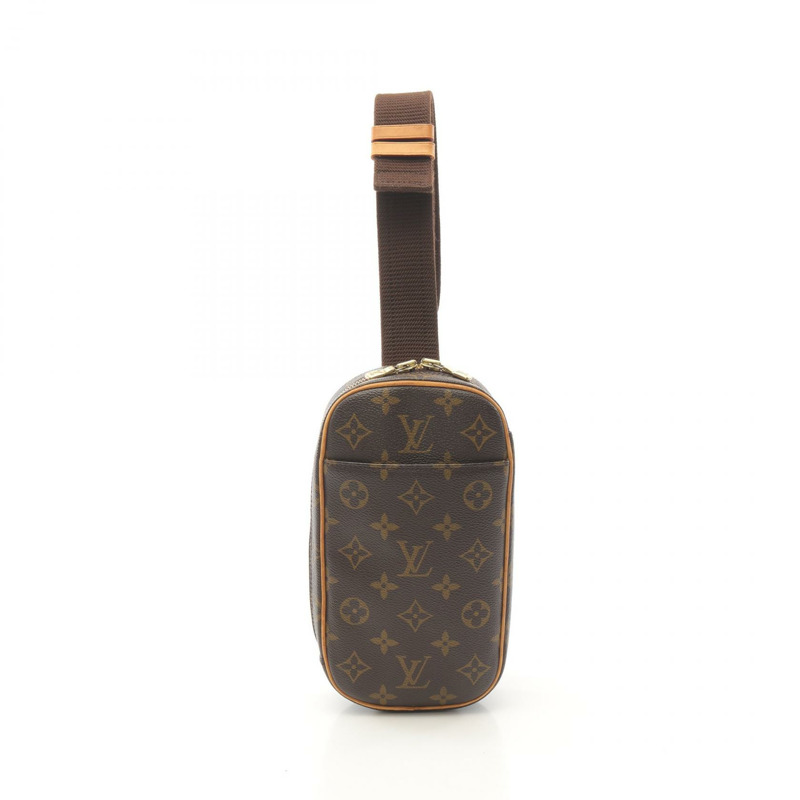 路易威登 Pochette Gange 腰包 M51870 Monogram 帆布皮革棕色二手-0