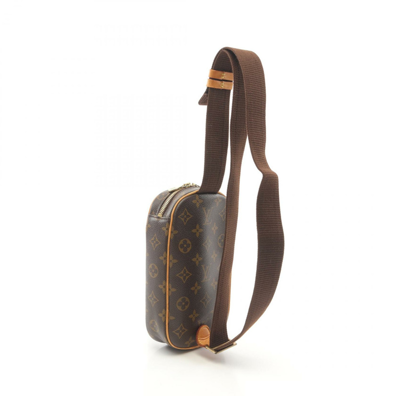 路易威登 Pochette Gange 腰包 M51870 Monogram 帆布皮革棕色二手-1
