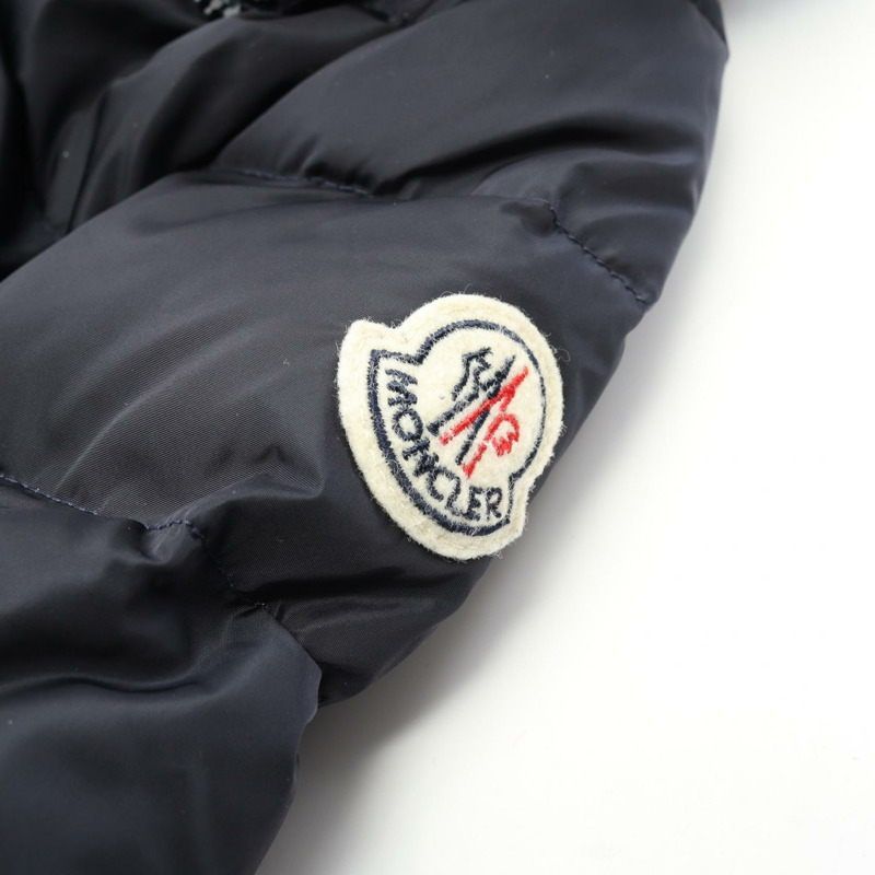 MONCLER FLAMMETTE 帶帽羽絨衣 4993105 尼龍海軍藍 #1 二手男款-4