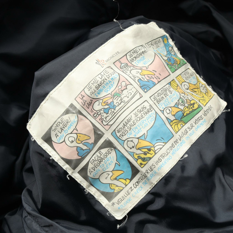 MONCLER FLAMMETTE 帶帽羽絨衣 4993105 尼龍海軍藍 #1 二手男款-7