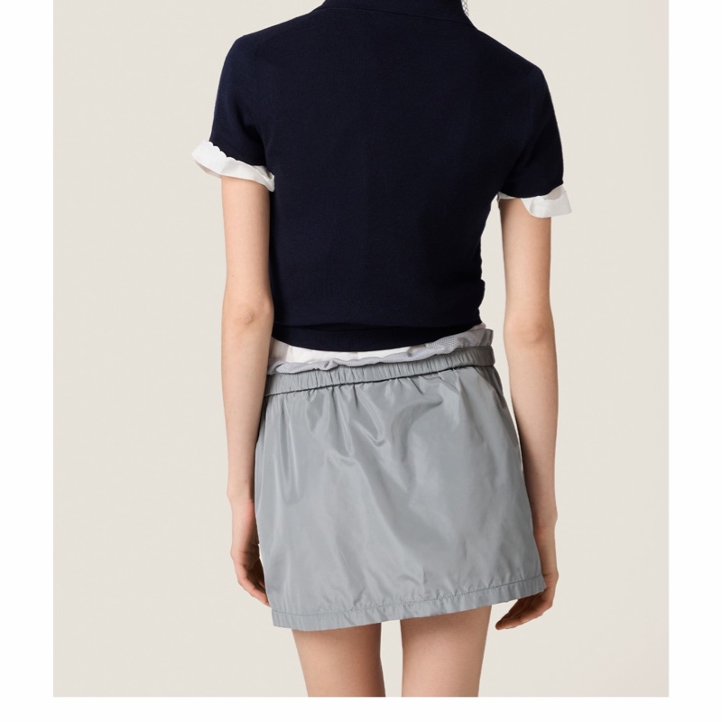 Miu Miu 女士 Technical 迷你裙IT-36 IT-38 IT-40 IT-42碼模特身高180CM，穿38碼-2