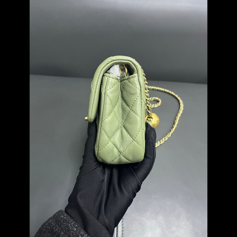 Chanel cf mini 20cm
橄欖綠cf金球大mini-4