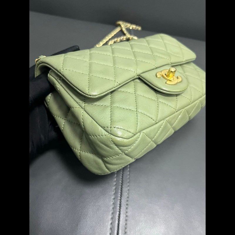 Chanel cf mini 20cm
橄欖綠cf金球大mini-5