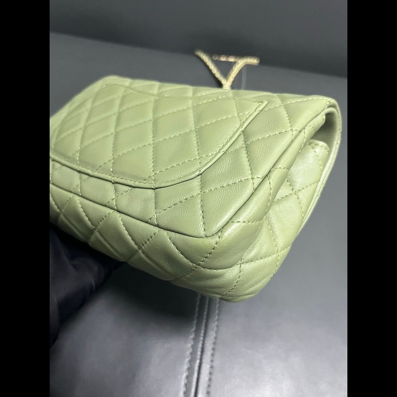 Chanel cf mini 20cm
橄欖綠cf金球大mini-9