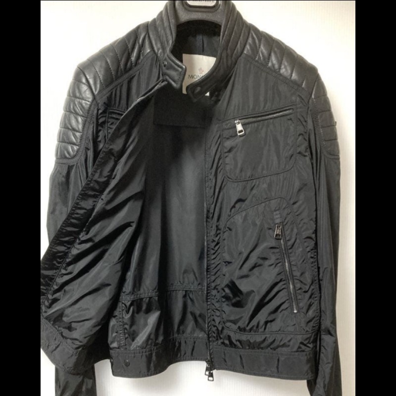 MONCLER#黑色#風衣外套#騎士外套#2號#正品-3