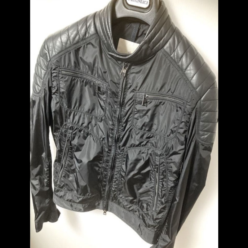 MONCLER#黑色#風衣外套#騎士外套#2號#正品-9