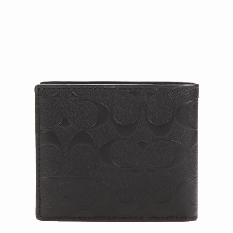 Coach 男士 徽標錢包均碼碼長：11cm，寬：1.5cm，高：10cm-0