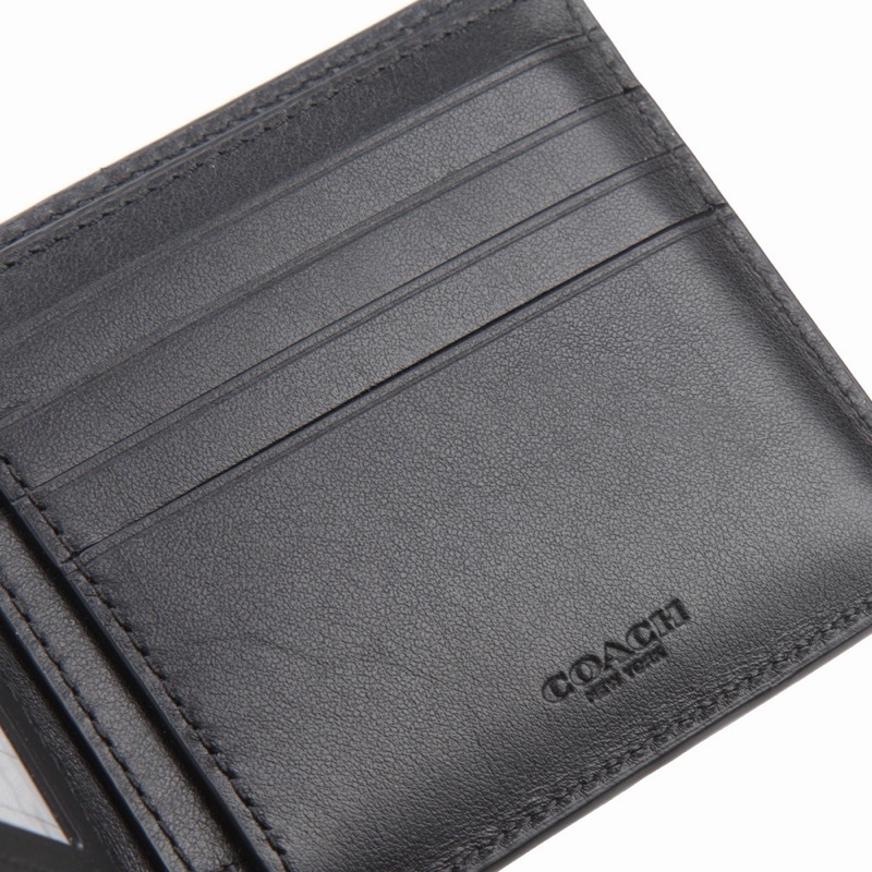 Coach 男士 徽標錢包均碼碼長：11cm，寬：1.5cm，高：10cm-4