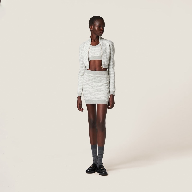 Miu Miu 女士 徽標針織背心IT-36 IT-38 IT-40碼-4