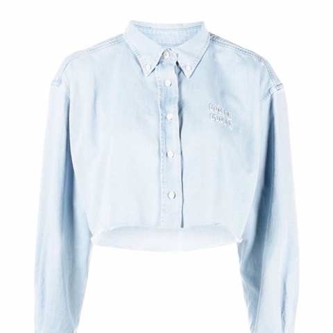 Miu Miu 女士 翻領長袖襯衫IT-40碼