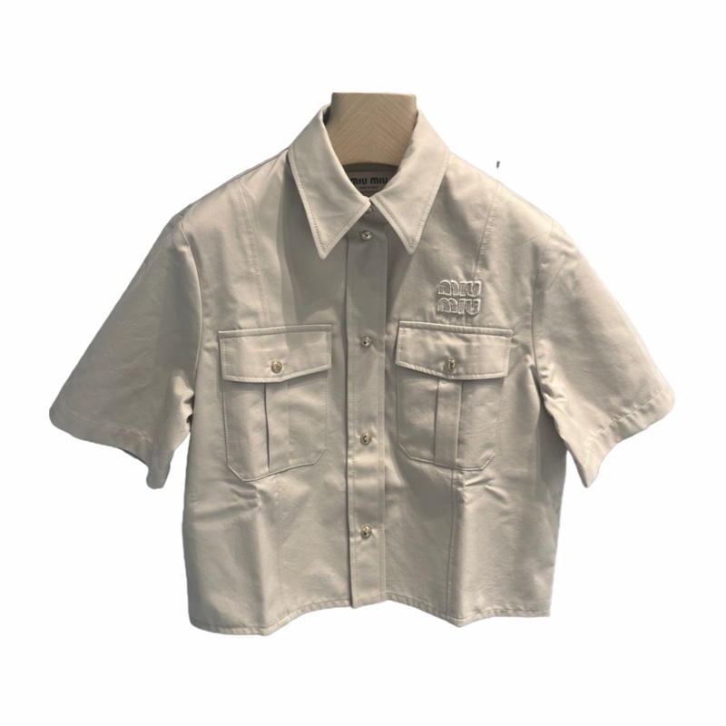 Miu Miu 女士 紐扣短袖襯衫IT-36 IT-38 IT-40 IT-42 IT-44 IT-46碼-0