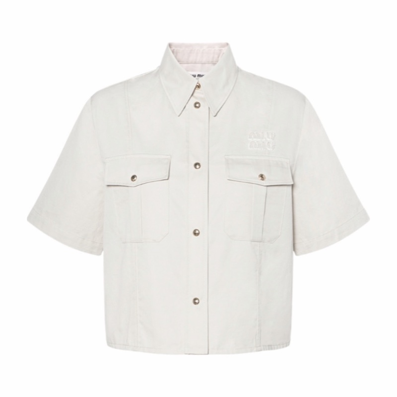 Miu Miu 女士 紐扣短袖襯衫IT-36 IT-38 IT-40 IT-42 IT-44 IT-46碼-1