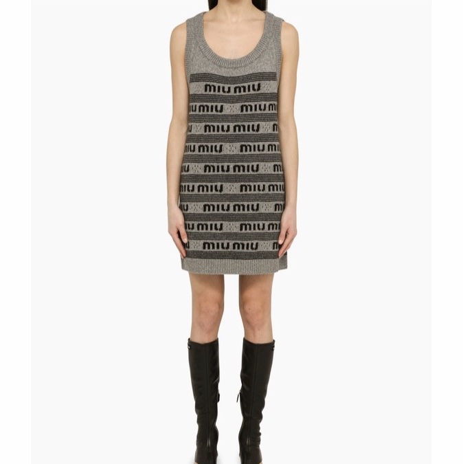 Miu Miu 女士 logo連衣裙IT-38 IT-40碼-4