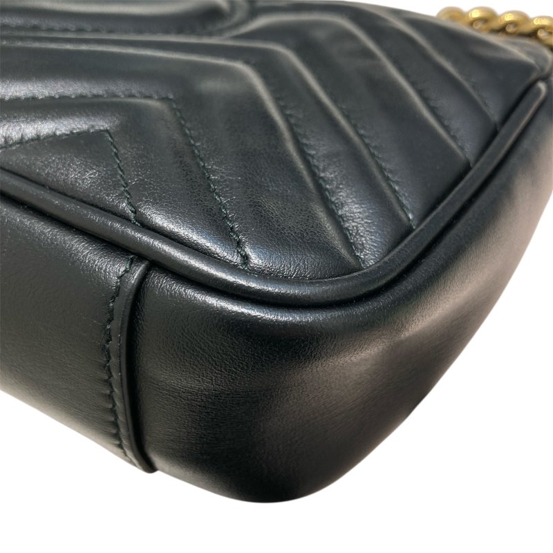 GUCCI 古馳 446744 MARMONT 馬蒙肩背包 羊皮 黑色 金釦-10