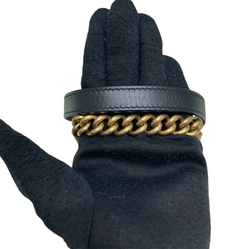 GUCCI 古馳 446744 MARMONT 馬蒙肩背包 羊皮 黑色 金釦-12