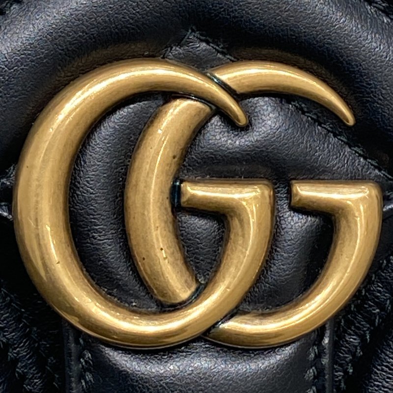 GUCCI 古馳 446744 MARMONT 馬蒙肩背包 羊皮 黑色 金釦-14