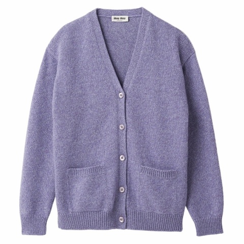 Miu Miu 女士 徽標羊毛羊絨針織衫IT-40碼