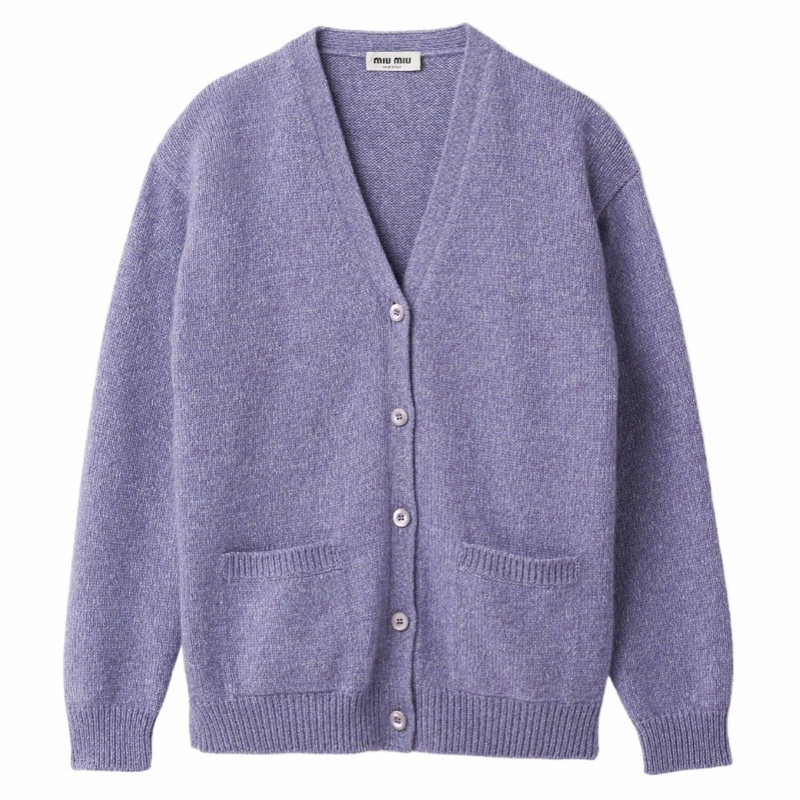 Miu Miu 女士 徽標羊毛羊絨針織衫IT-40碼-0