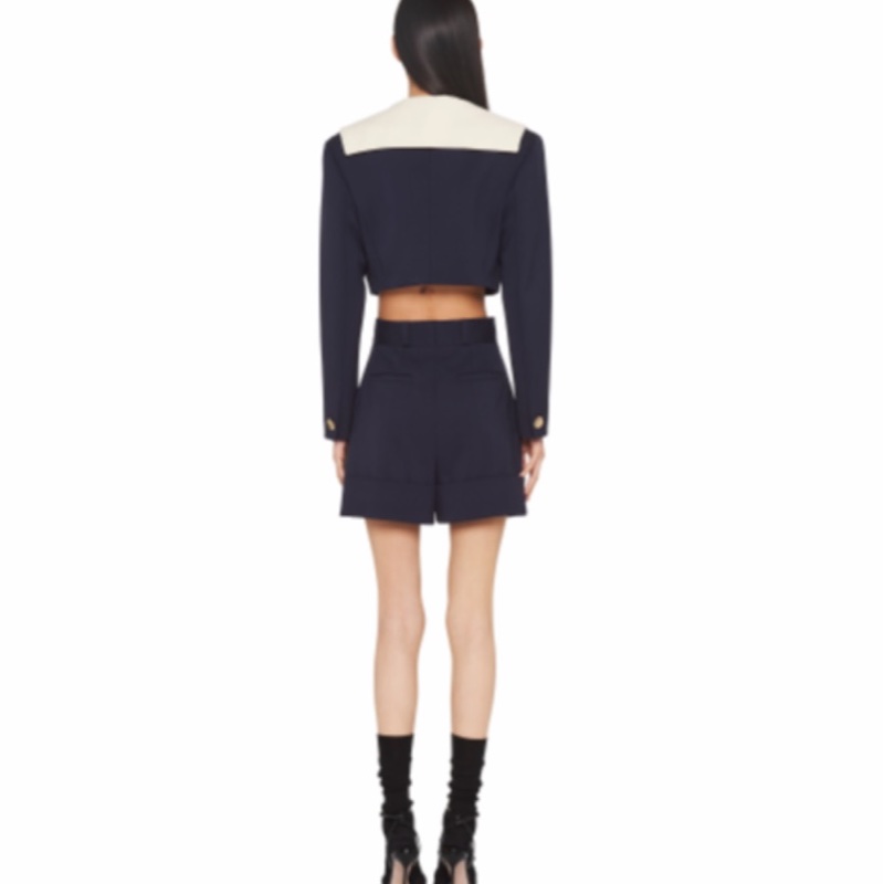 Miu Miu 女士 紐扣細節短款休閒夾克IT-40 IT-42碼-2